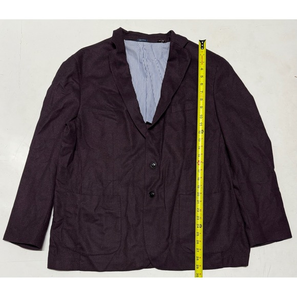 Mens 46R Peter Millar Sport Coat Winter Excursionist Blazer Textured Burgundy - Picture 1 of 7